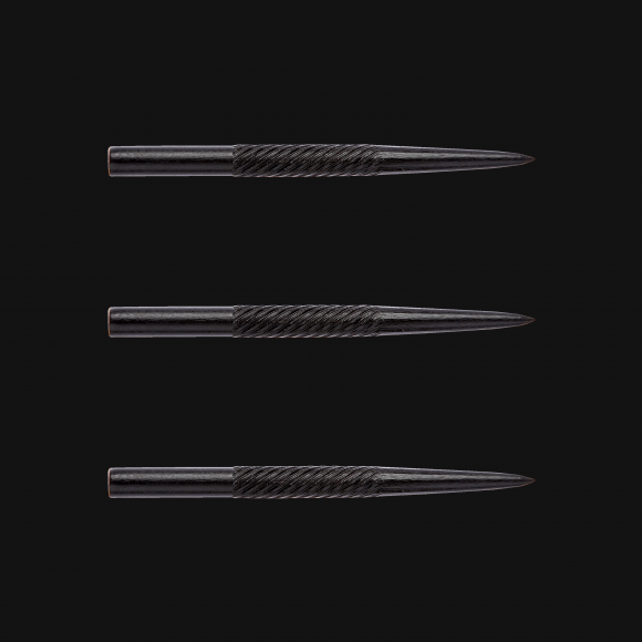 SPIRAL BLACK STEEL TIP POINTS 32mm